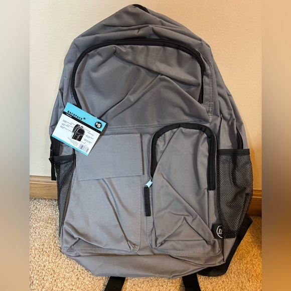 Gray Backpack with Multiple Pockets - Picture 1 of 4